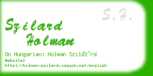 szilard holman business card